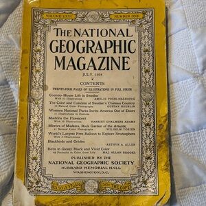 National Geographic Yellow and Black Vintage Magazine Cover